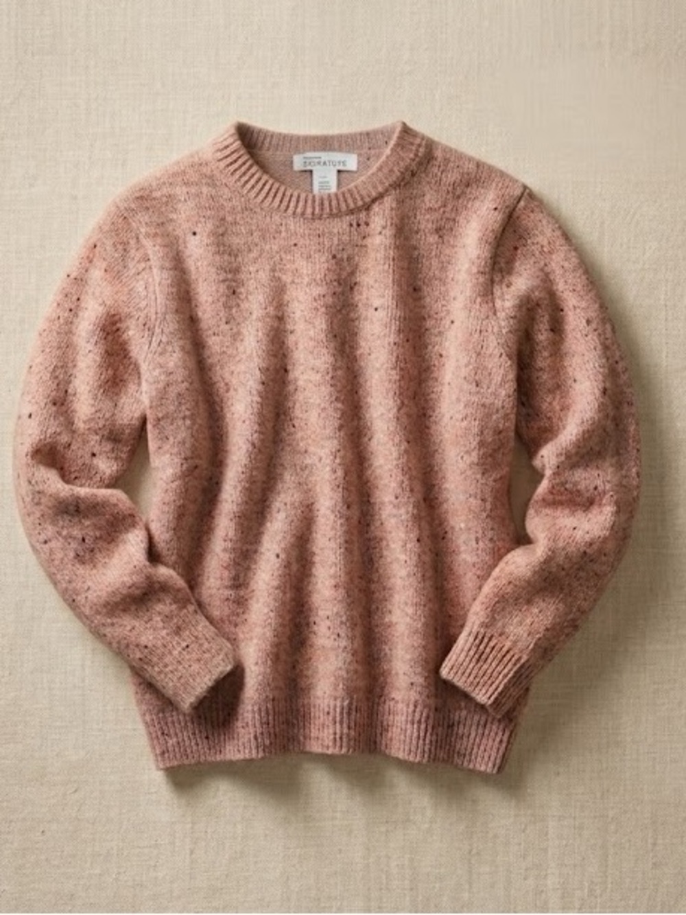 Nordstrom Signature Cashmere/Mohair/Silk Donegal Crewneck Sweater